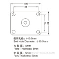 3インチ280KgプレートスイベルPAマシンキャスター